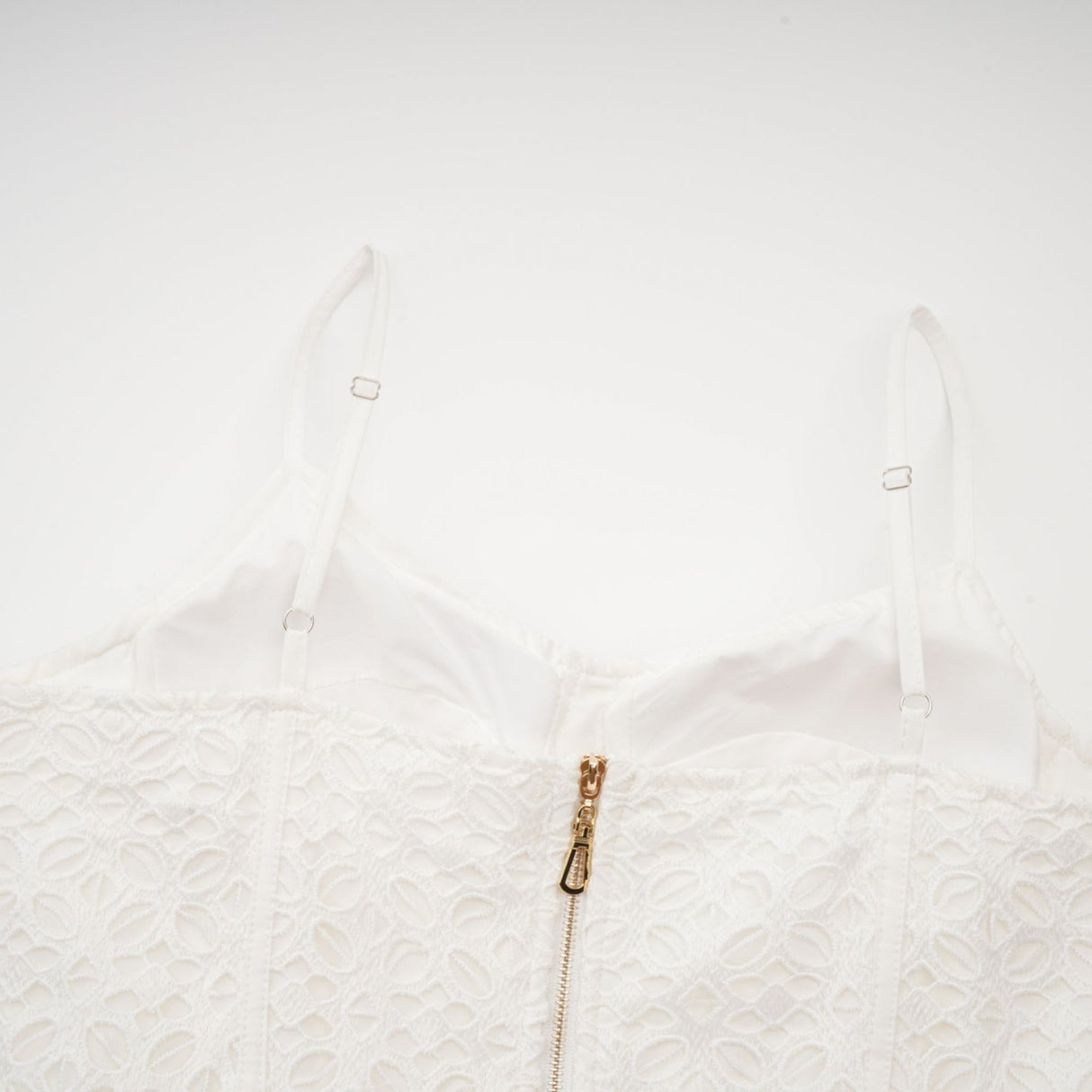 Rylan Midi Dress White Cut Out Belted Spaghetti Straps