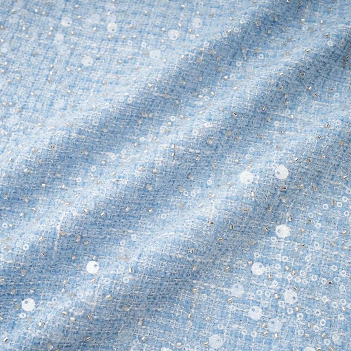 Rylee Mini Dress Blue Tweed Sequin Embellished