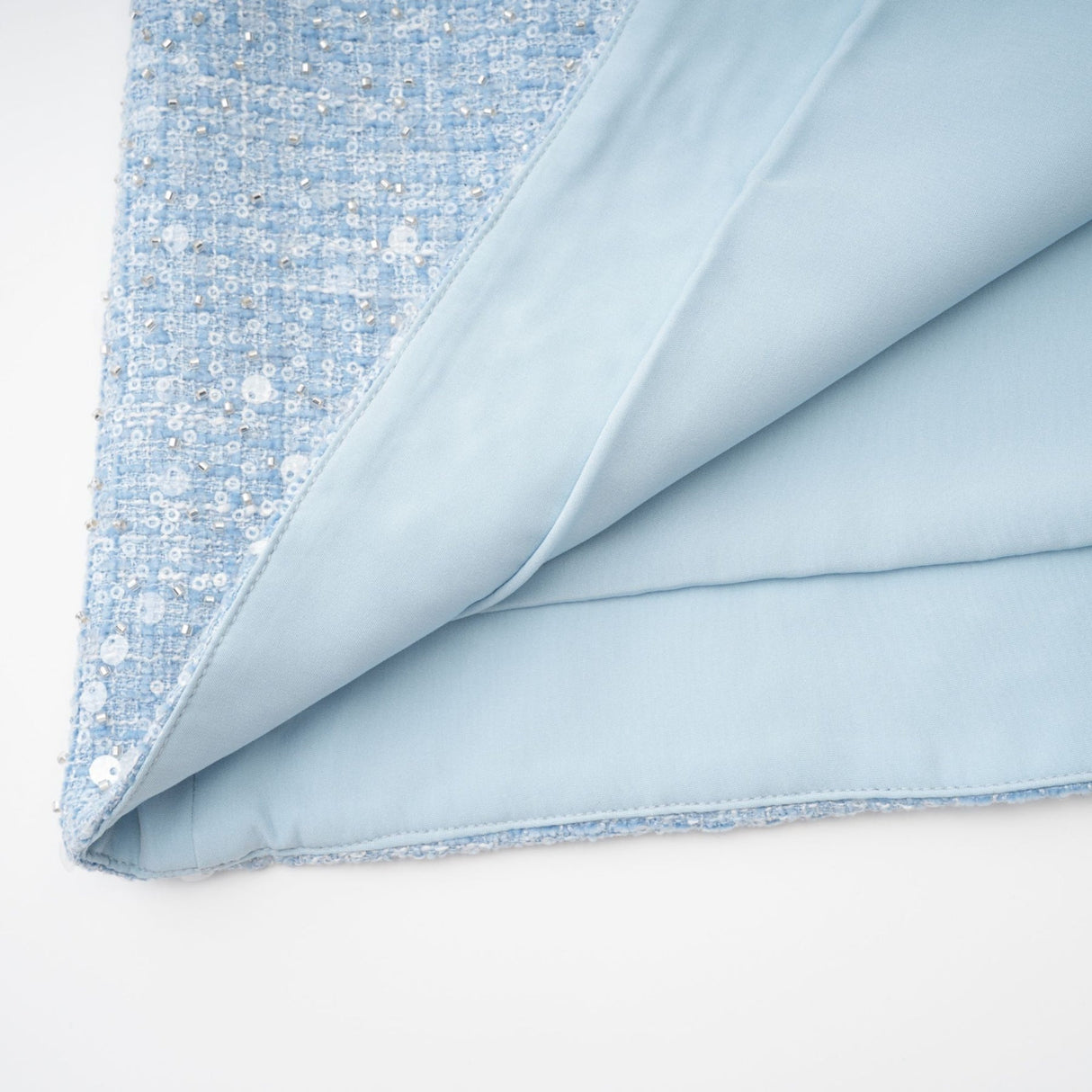 Rylee Mini Dress Blue Tweed Sequin Embellished