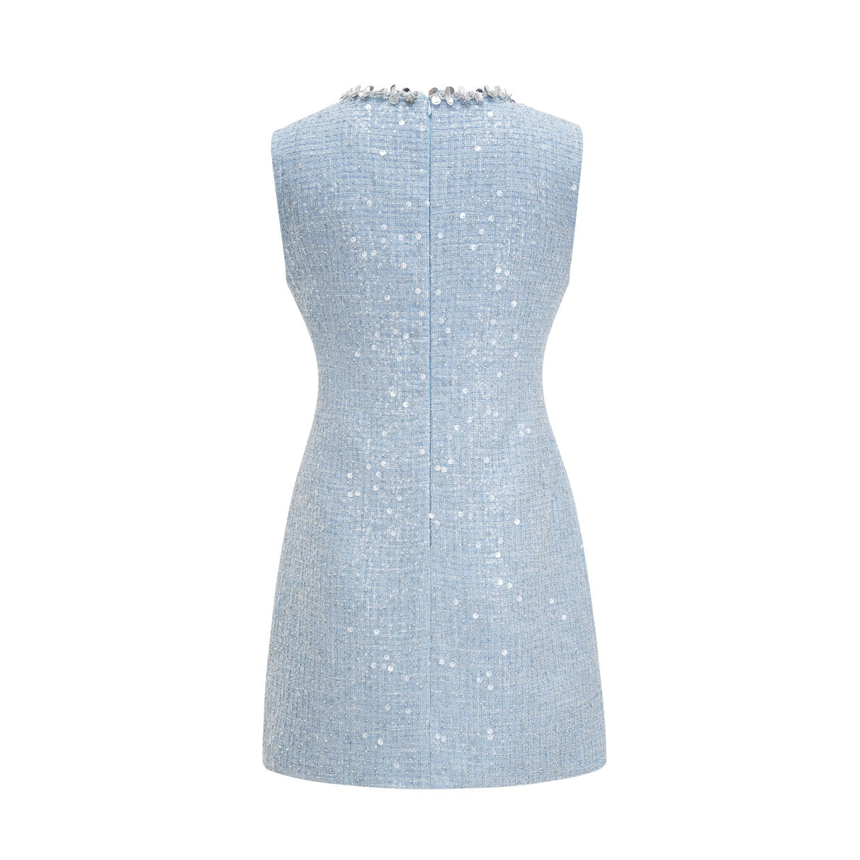 Rylee Mini Dress Blue Tweed Sequin Embellished