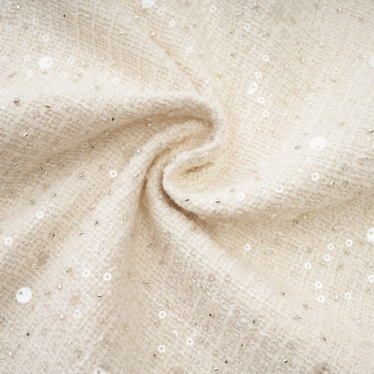 Rylee Mini Dress Blue Tweed Sequin Embellished in White