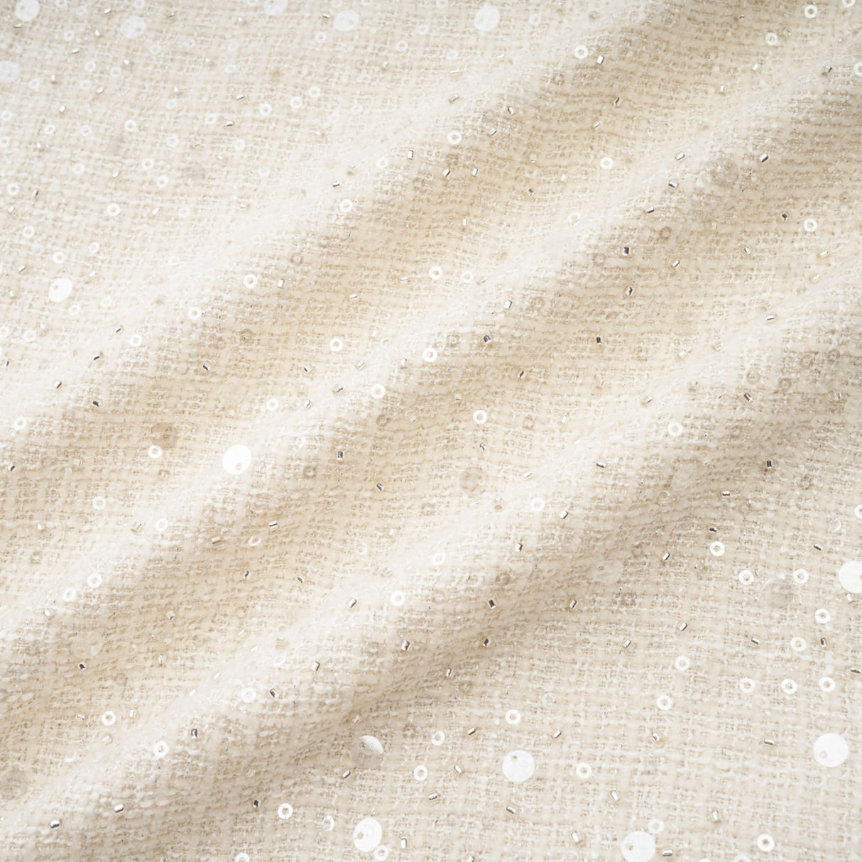 Rylee Mini Dress Blue Tweed Sequin Embellished in White