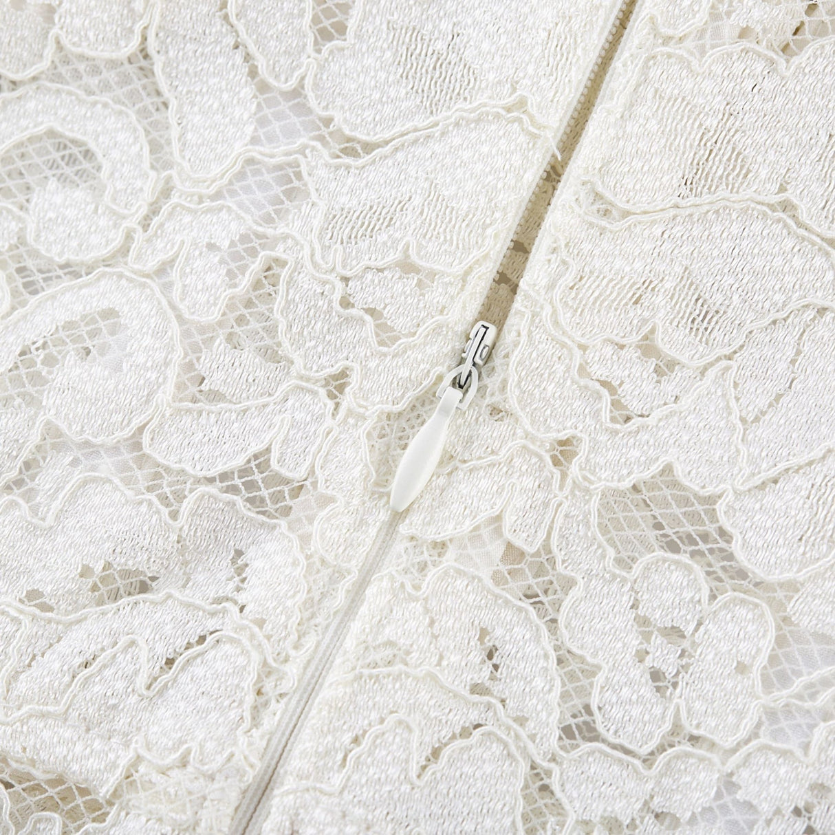 Sabrina Midi Dress White Crystal Embellished