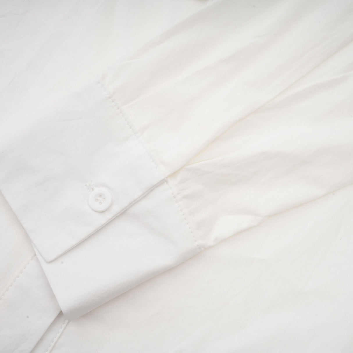 Sabrina Shirt White Floral 3D Cut Out Embellishment & Button Closure