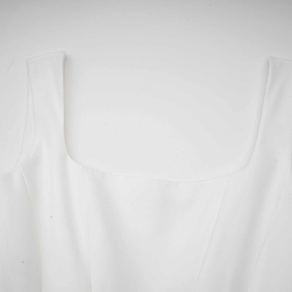 Sadie White Ankle - Length Corset Dress With Square Neckline