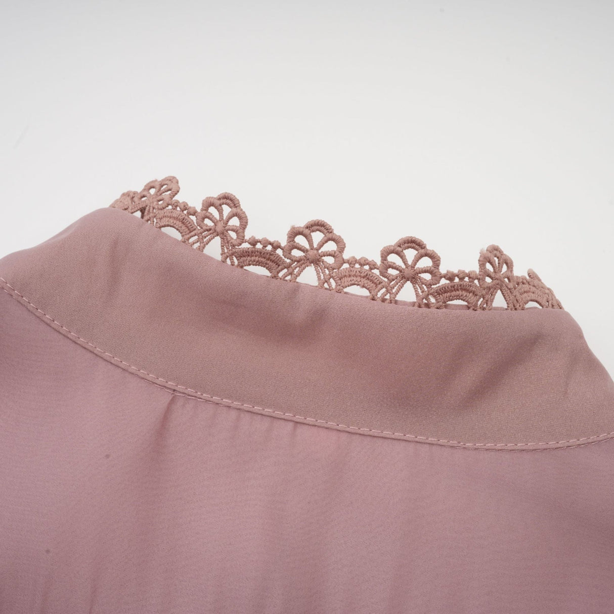 Samantha Midi Dress Pink Lace Cutout Puff Sleeve Belted Tiered Skirt Button Fastening