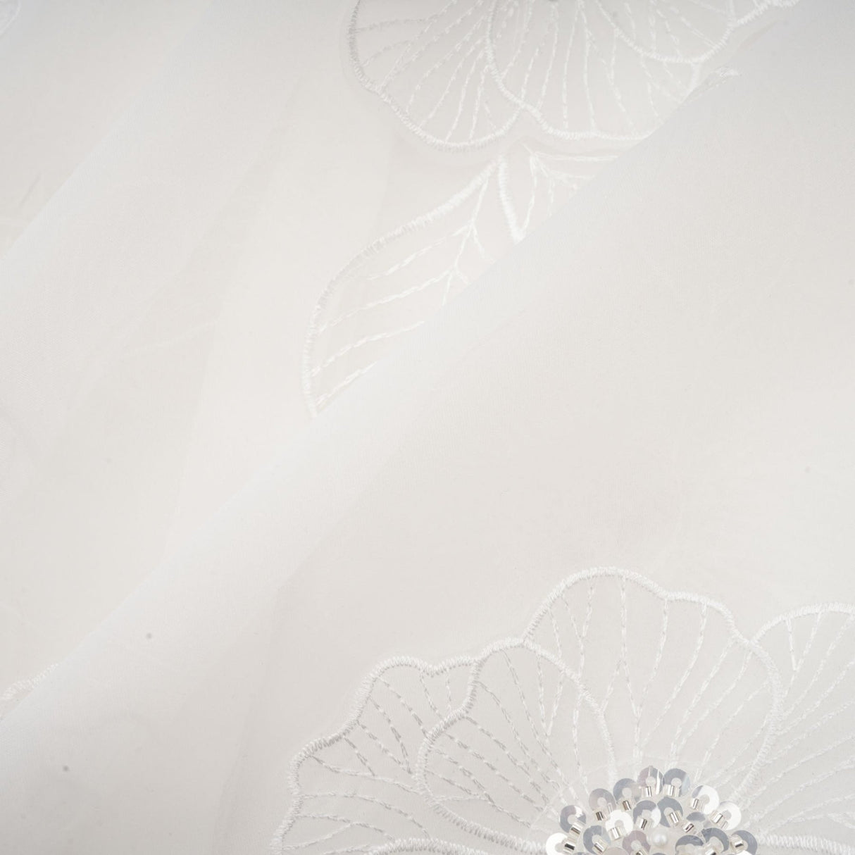 Sandra Shirt Sandra White Crystal Embellished Sheer Shirt