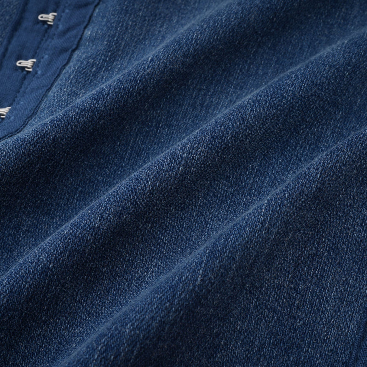 Santa Denim Mini Dress with Floral Applique & Corset Style