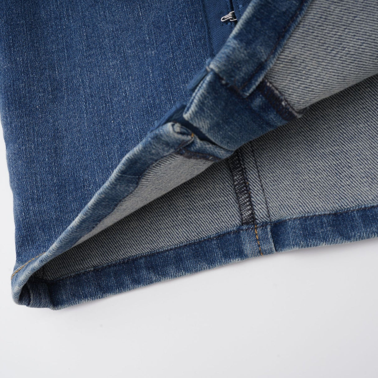 Santa Denim Mini Dress with Floral Applique & Corset Style