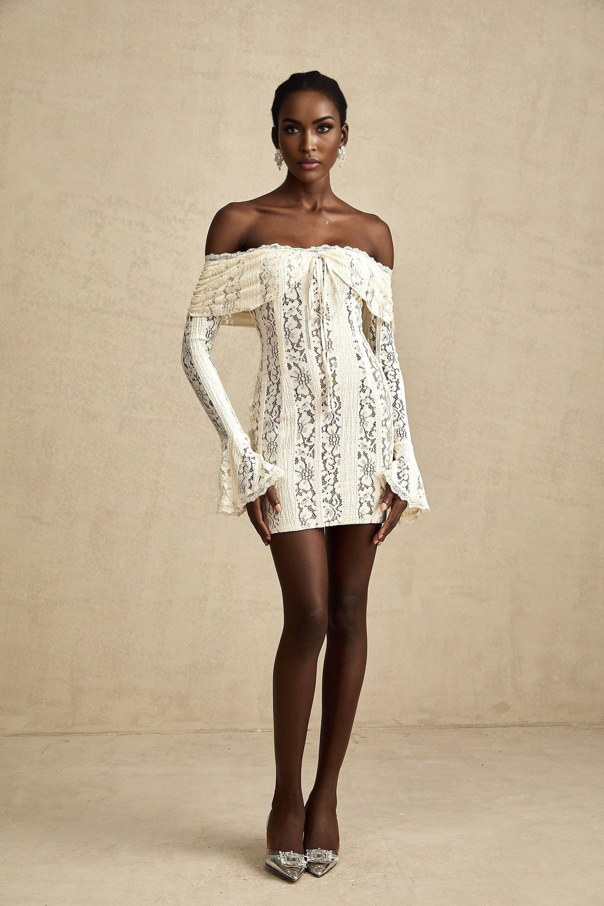 Santa Flared Cuffs Mini Dress