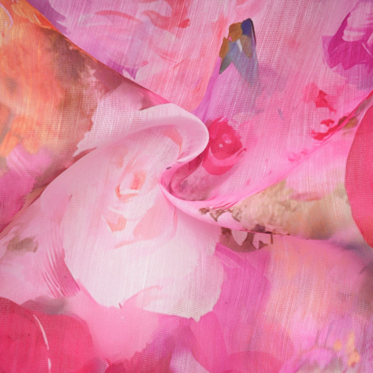 Sara Gown Pink Floral Ruffled Tiered Maxi