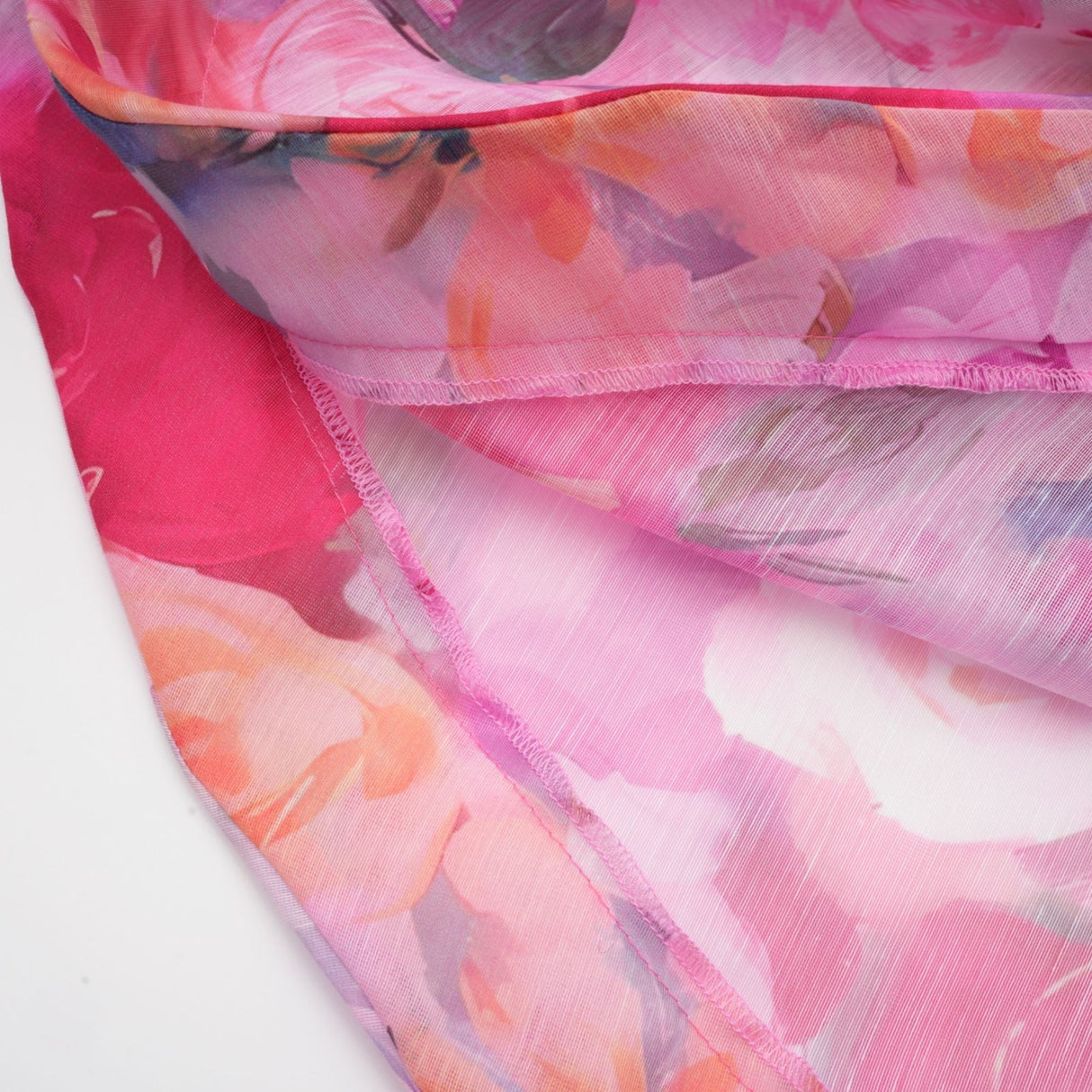 Sara Gown Pink Floral Ruffled Tiered Maxi