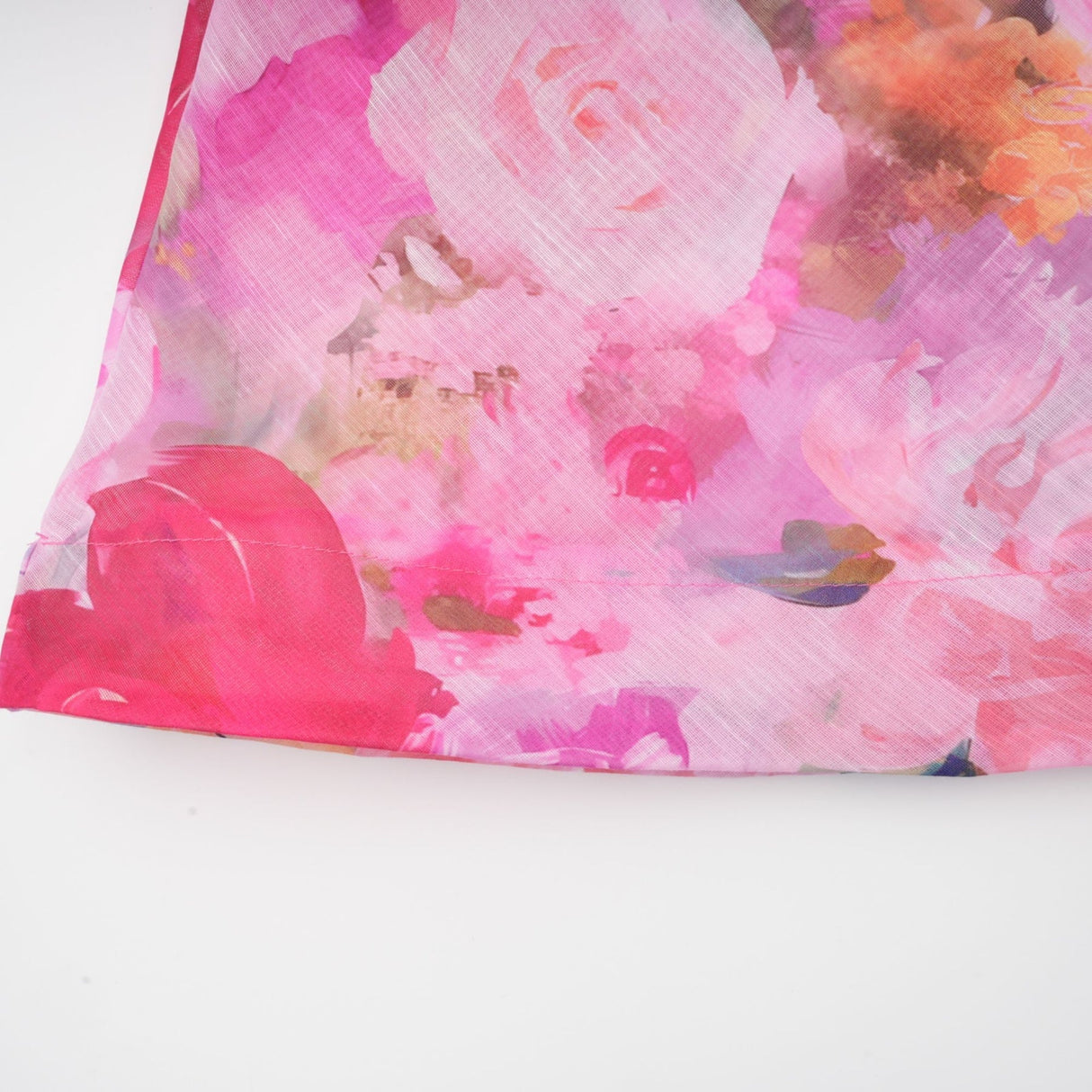 Sara Gown Pink Floral Ruffled Tiered Maxi