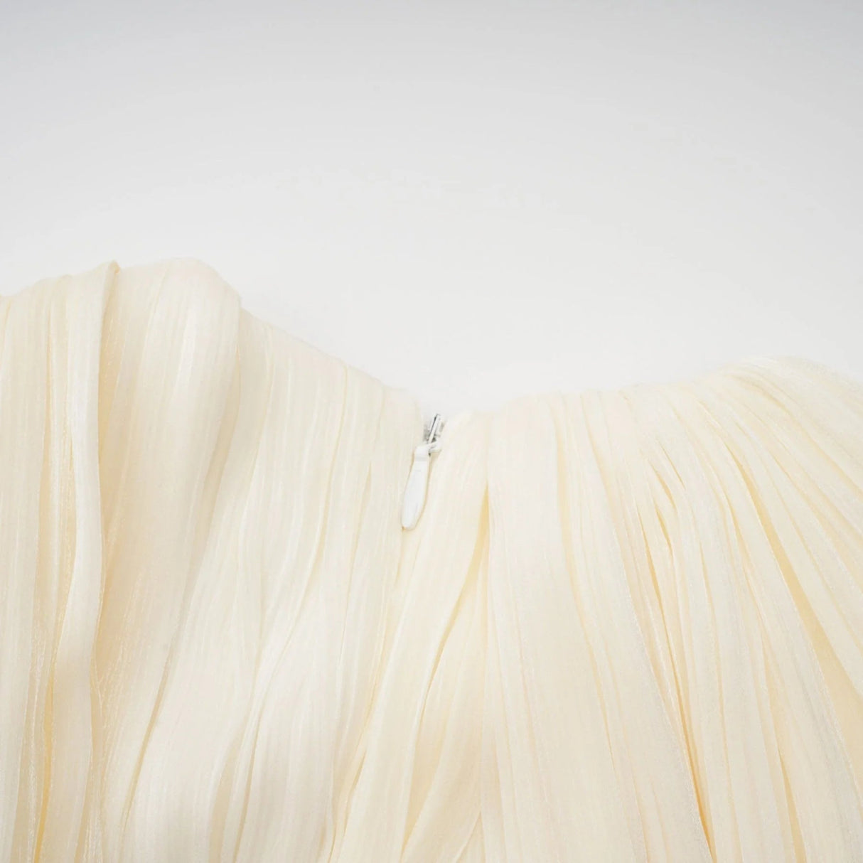 Sara Mini Dress Pleated Ribbon Detail & Glitter Bubble Hem