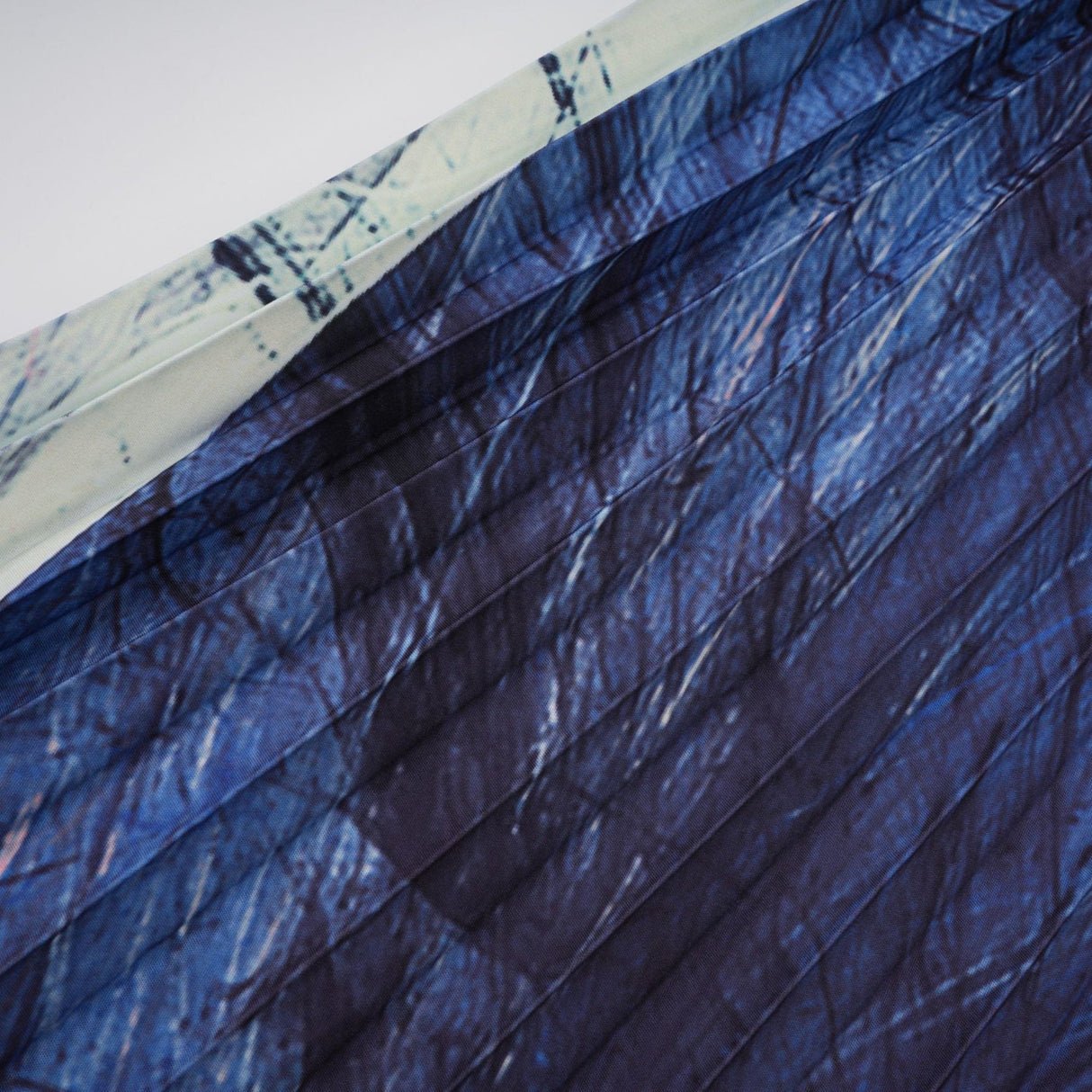 Savina Top & Dress Blue Pattern Creased Cape Matching Set