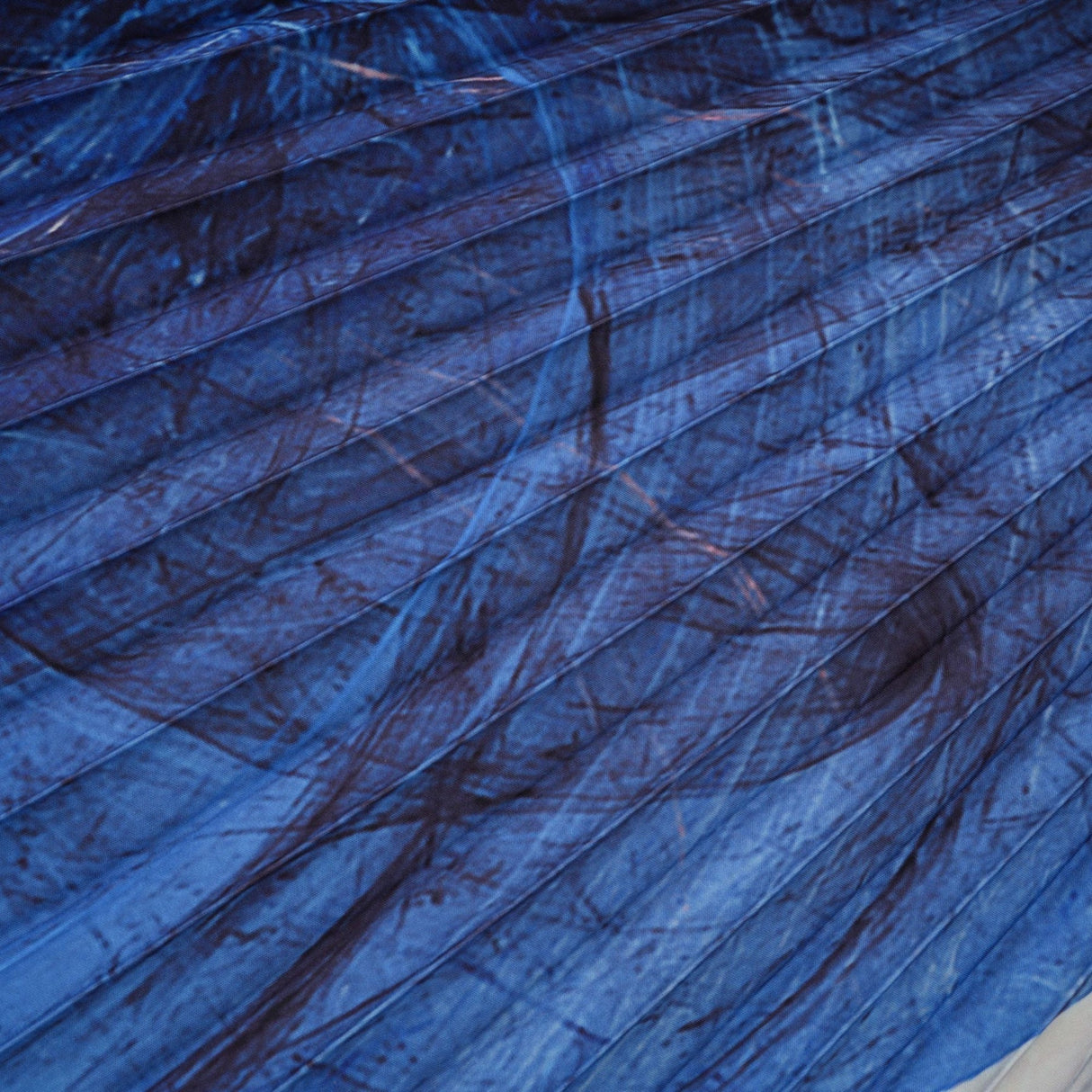 Savina Top & Dress Blue Pattern Creased Cape Matching Set