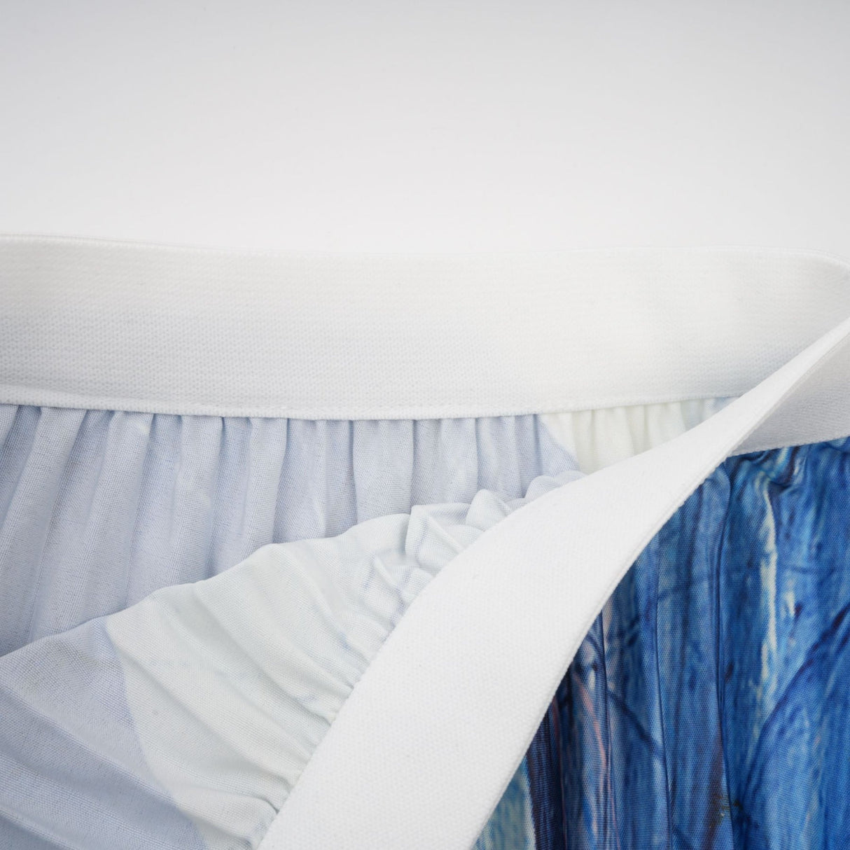 Savina Top & Dress Blue Pattern Creased Cape Matching Set