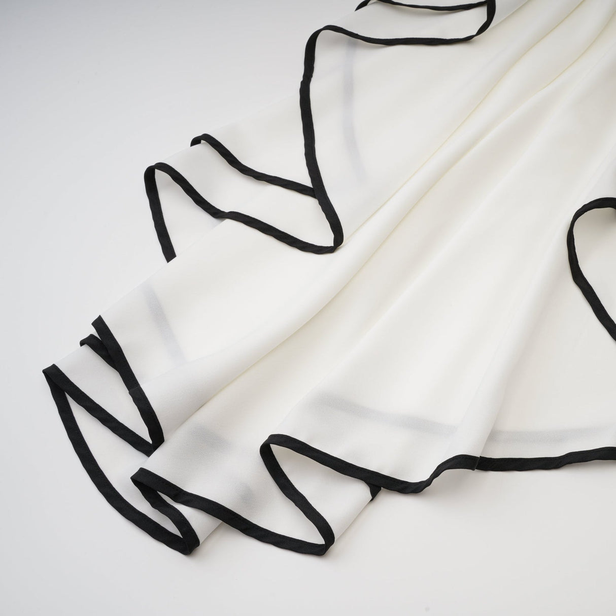 Serafina Dress Classic White & Black Ruffle Sleeve