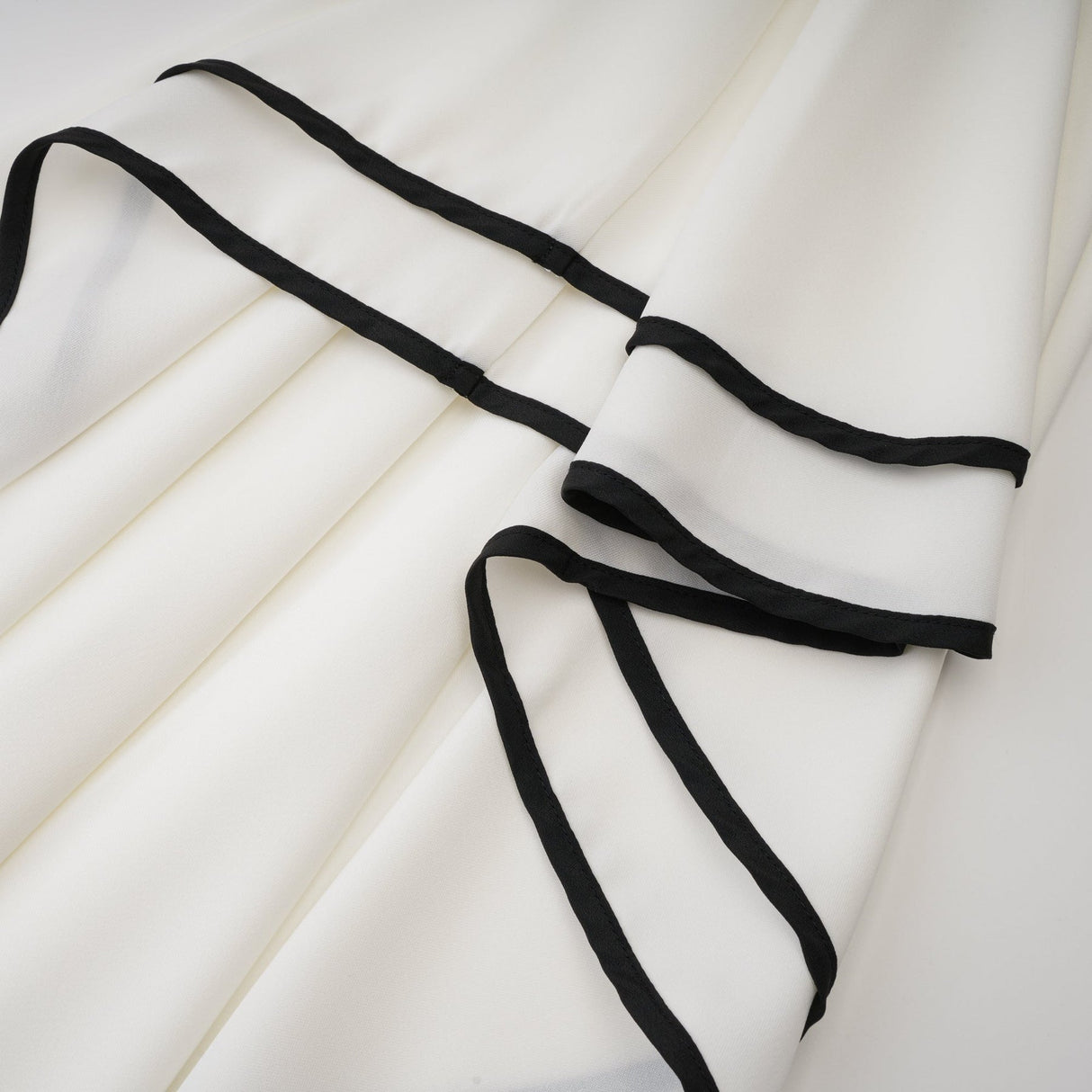 Serafina Dress Classic White & Black Ruffle Sleeve