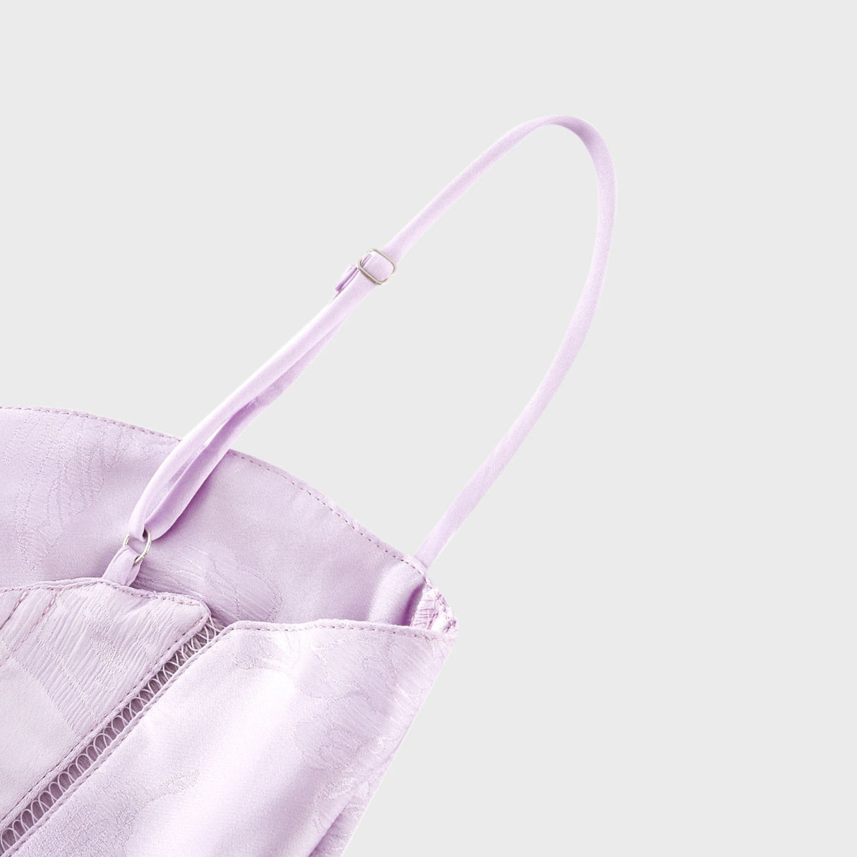 Seraphina Purple Jacquard Maxi Dress with Spaghetti Straps