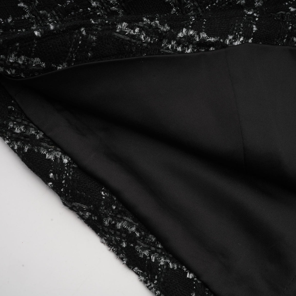 Serena Skirt & Top Set Black Tweed Crystal Check Matching Outfit