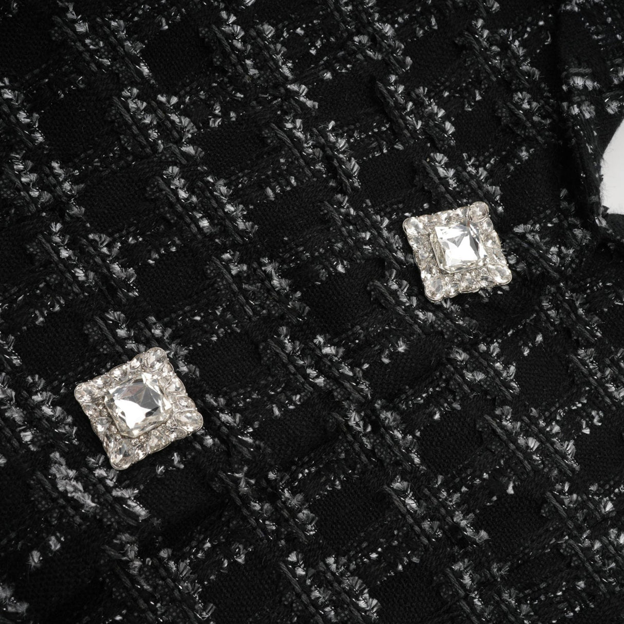 Serena Skirt & Top Set Black Tweed Crystal Check Matching Outfit