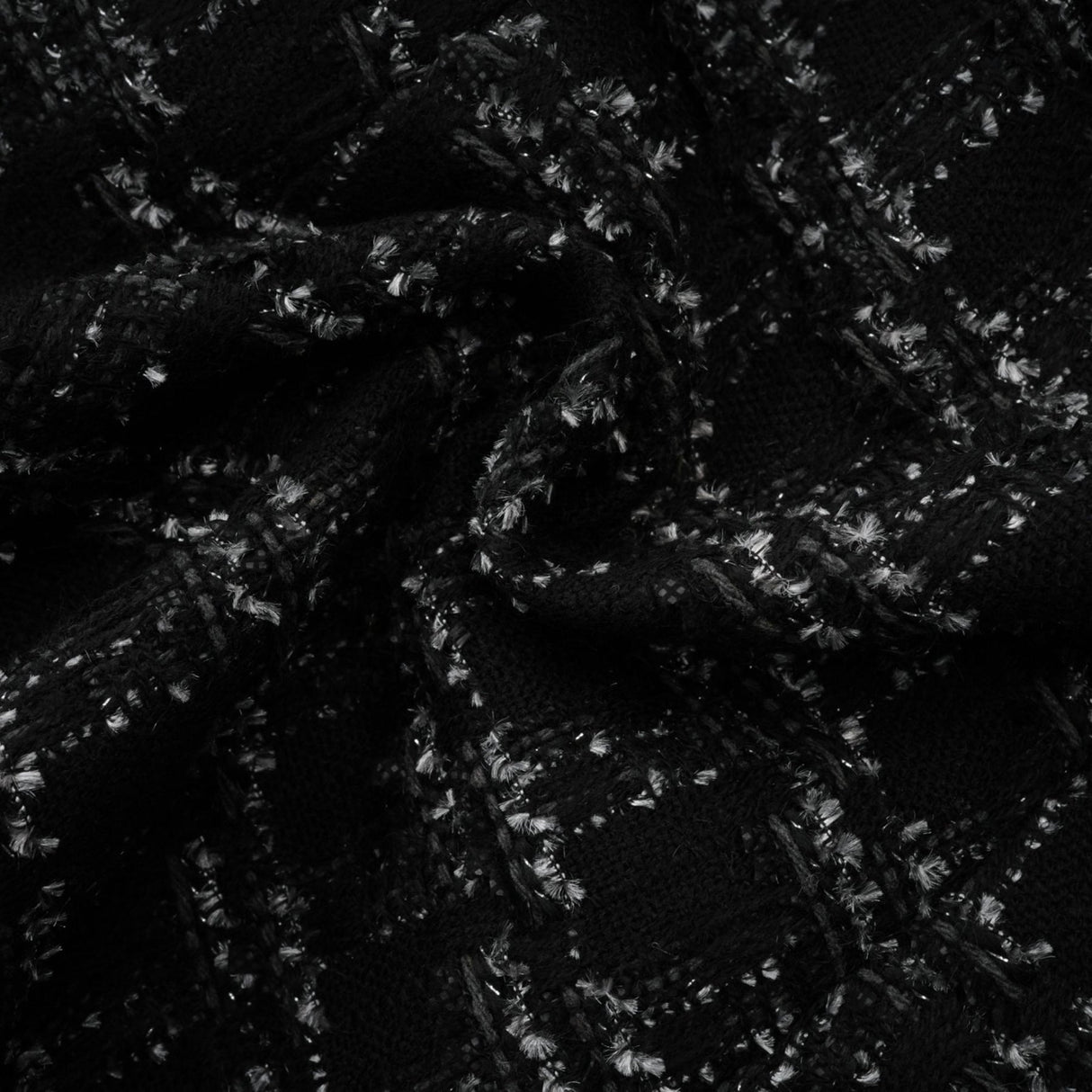 Serena Skirt & Top Set Black Tweed Crystal Check Matching Outfit