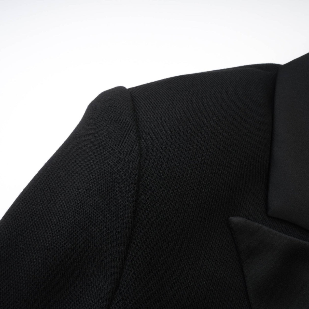 Serenity Coat Black Double Breasted Long Wool Blend