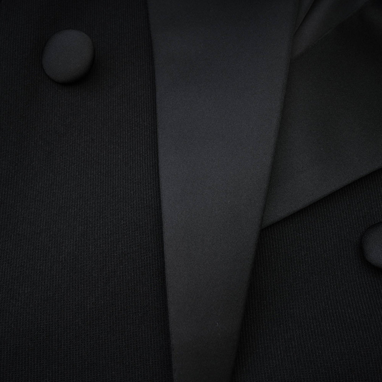 Serenity Coat Black Double Breasted Long Wool Blend