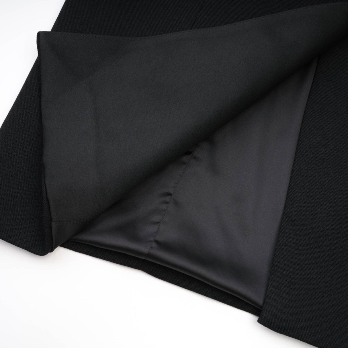 Serenity Coat Black Double Breasted Long Wool Blend