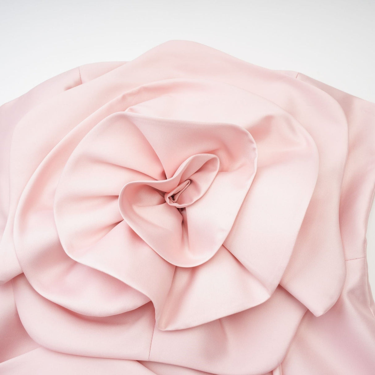 Serenity Midi Dress Pink Faux Flower Off Shoulder Style