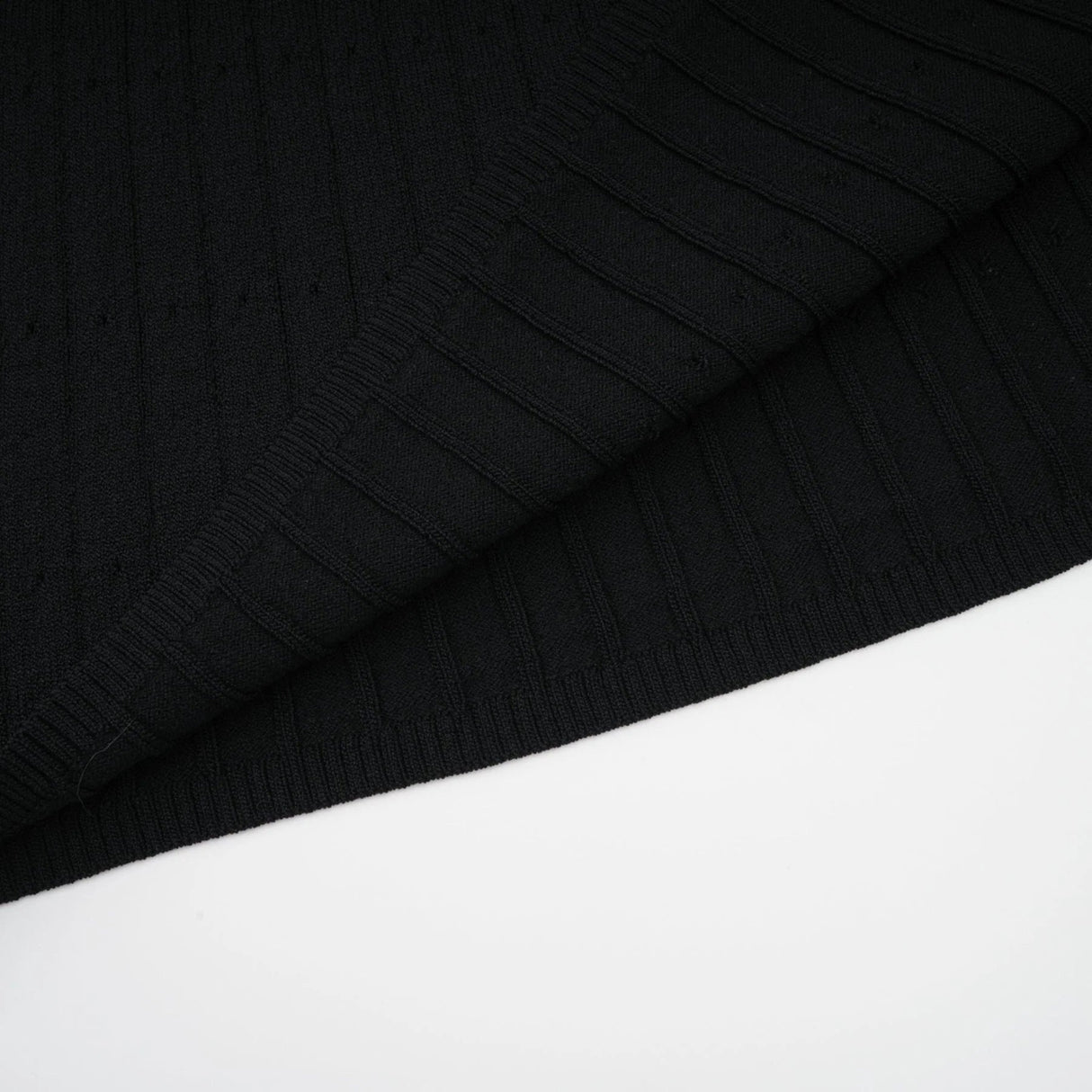 Shayla Midi Dress Black & White Knit Lace Panelled Button Detail