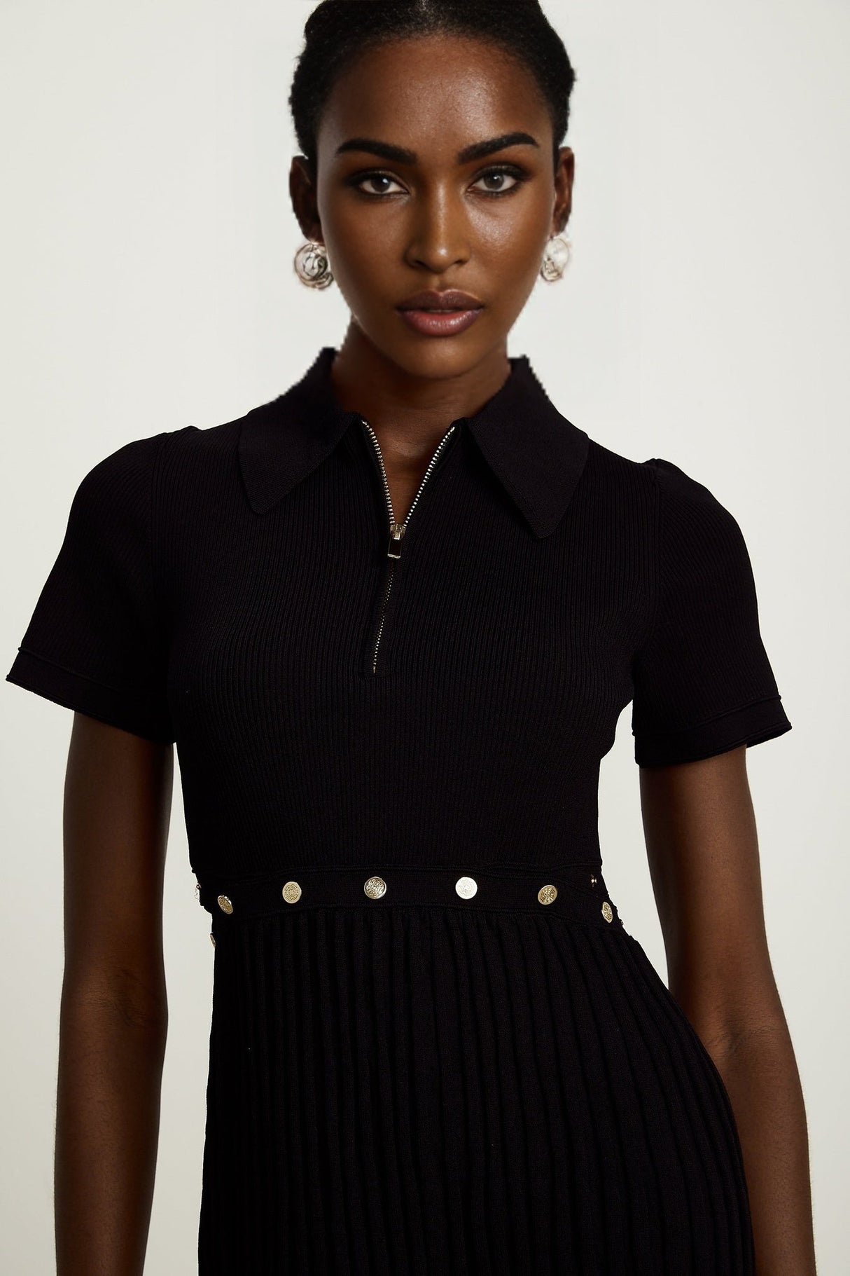 Shayla Mini Dress with Detachable Pleated Skirt