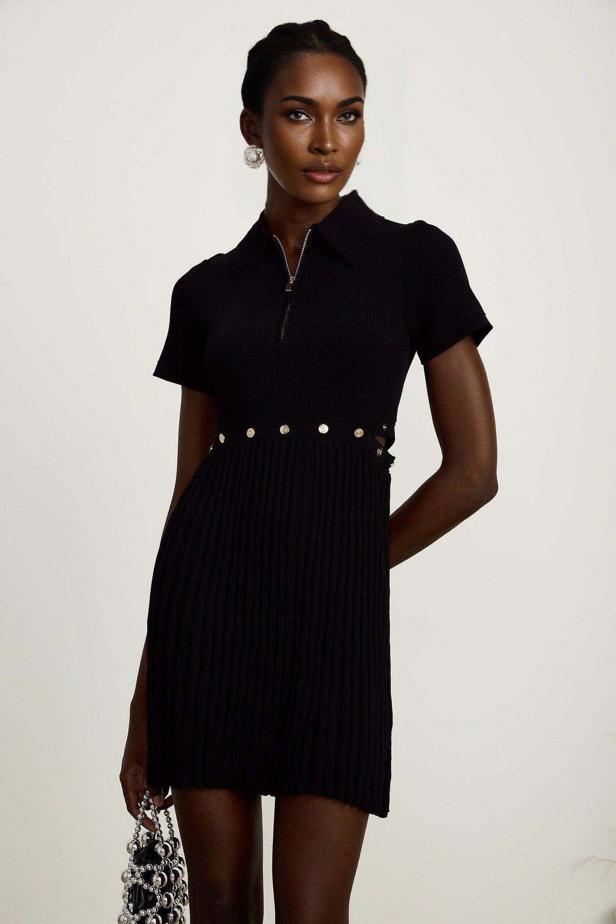 Shayla Mini Dress with Detachable Pleated Skirt