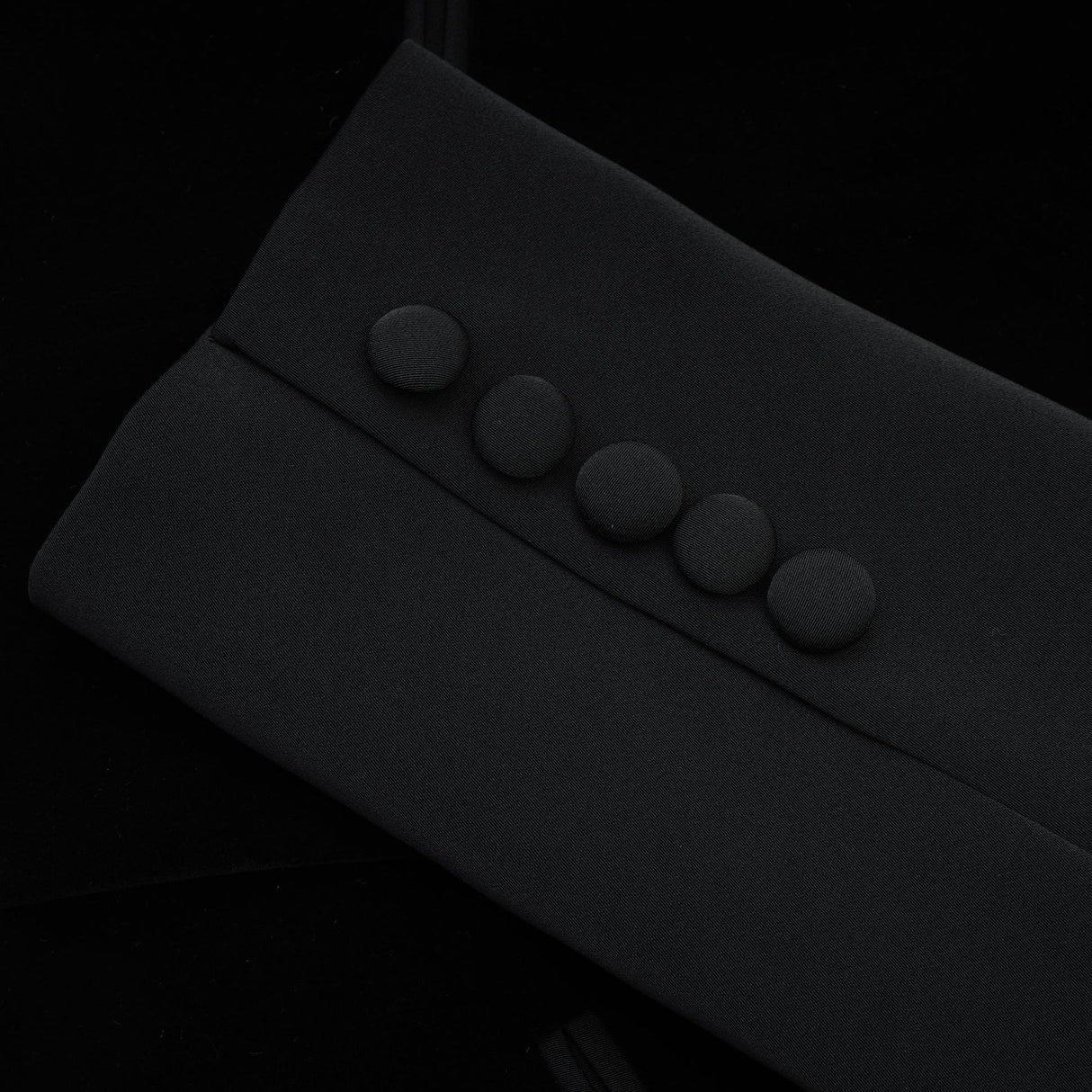 Silvana Jacket Black Panelled VNeck Waist Tightened