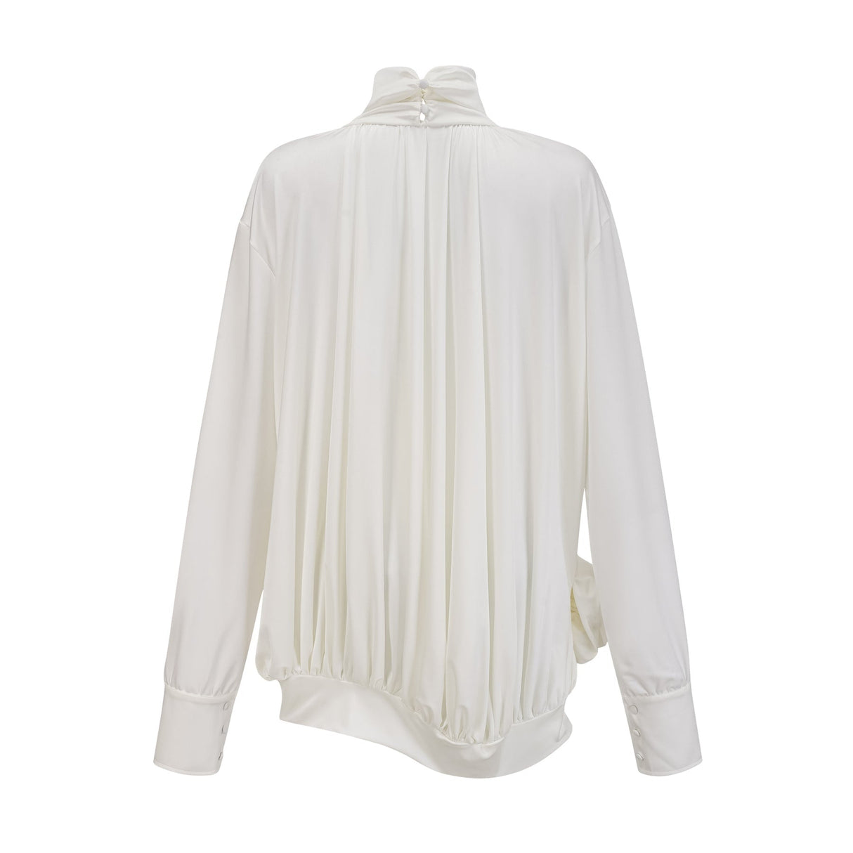 Silvana Mini Dress White Faux Flower Ruched Cut Out