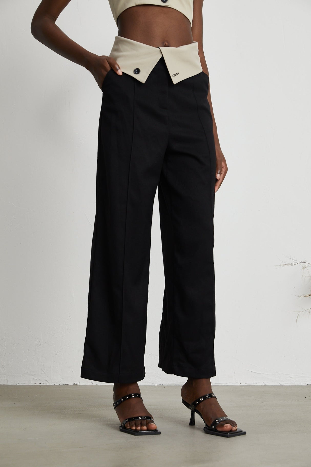 Silvestra Bustier Top & Panelled Trousers Set