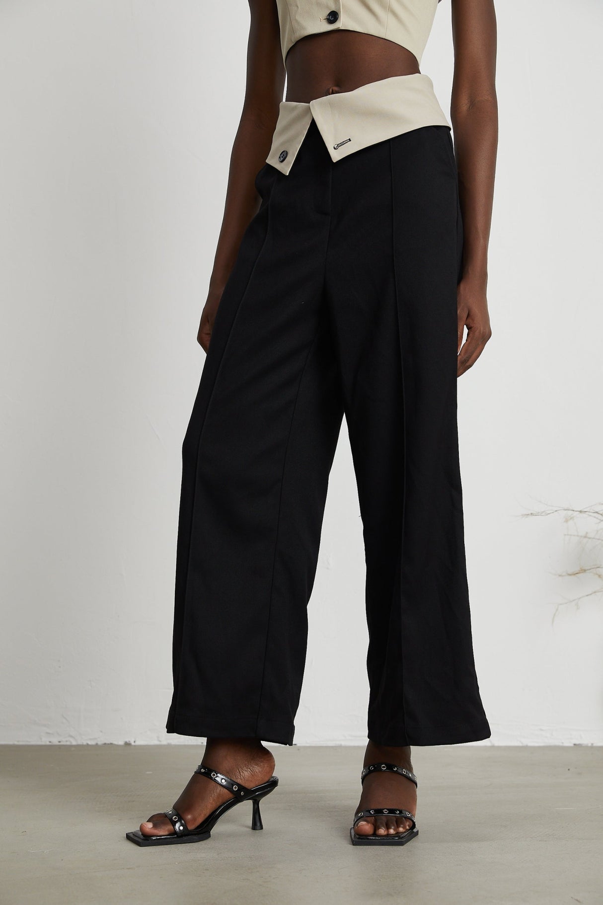 Silvestra Bustier Top & Panelled Trousers Set