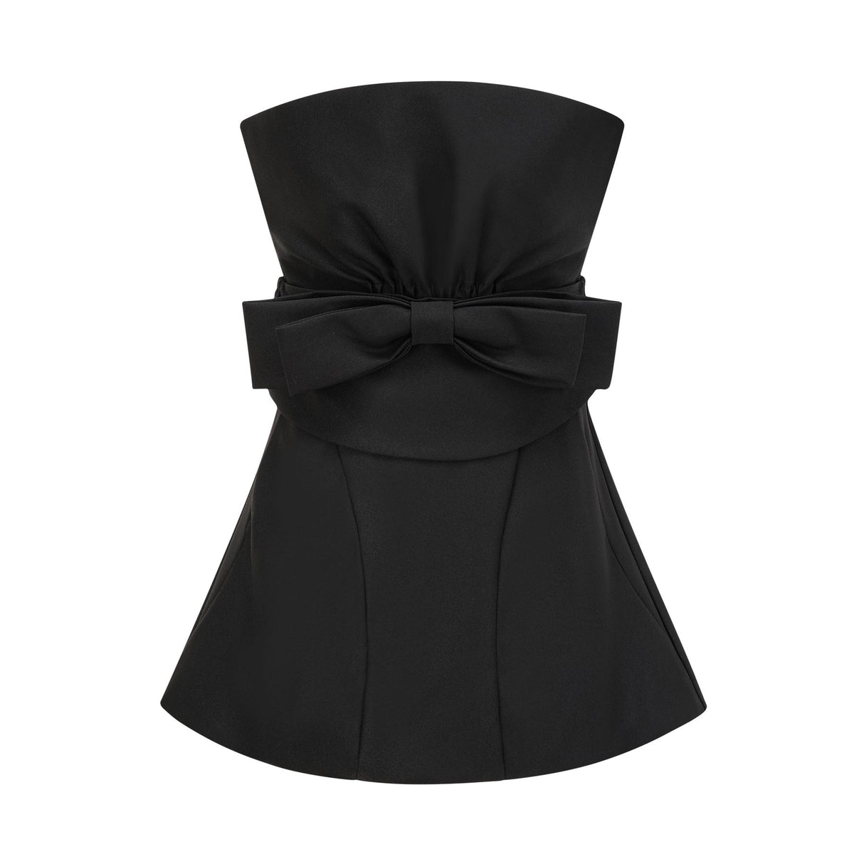 Simona Mini Dress Simona Off Shoulder Black Bowknot Pleated