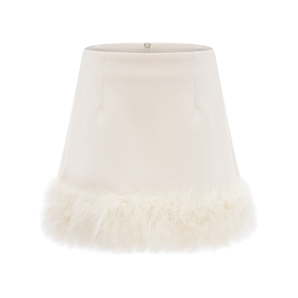 Simonetta Blazer & Skirt Feather Hem White Blazer