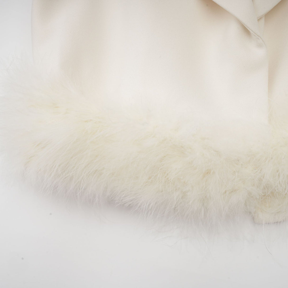 Simonetta Blazer & Skirt Feather Hem White Blazer