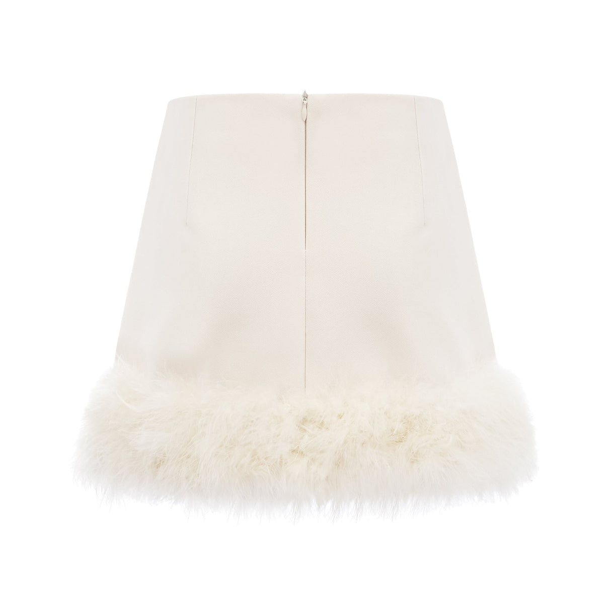 Simonetta Blazer & Skirt Feather Hem White Blazer