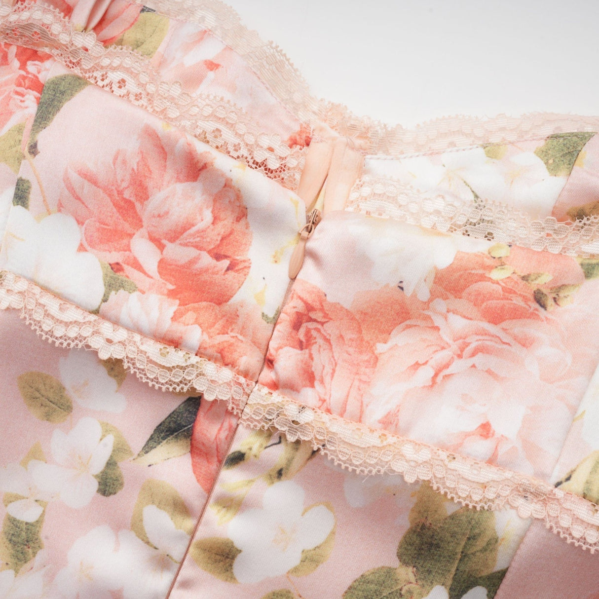 Skye Floral Maxi Dress in Pink Satin with Spaghetti Straps and Rear Slit