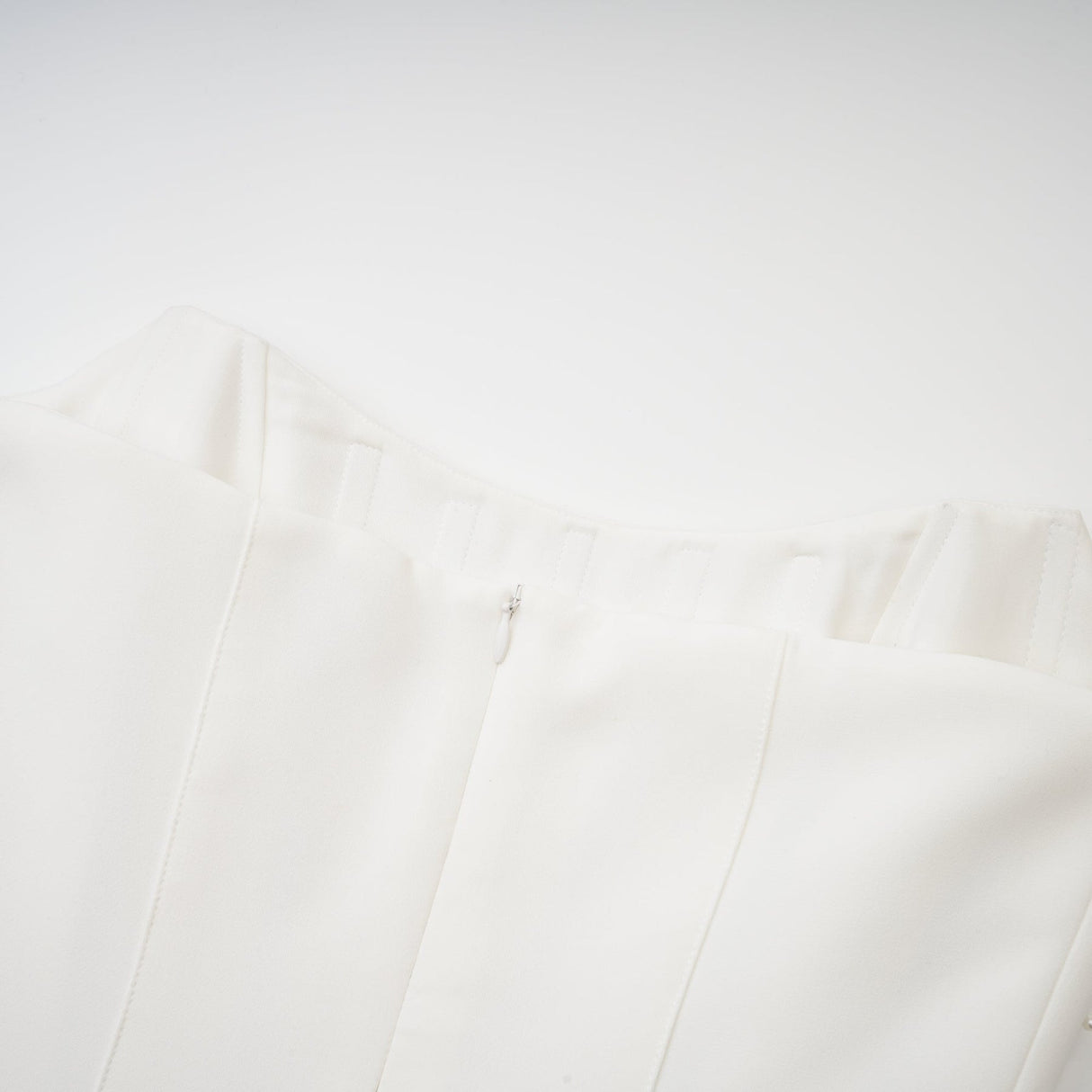 Skye Midi Dress White Off Shoulder Embellished Zip Fastening