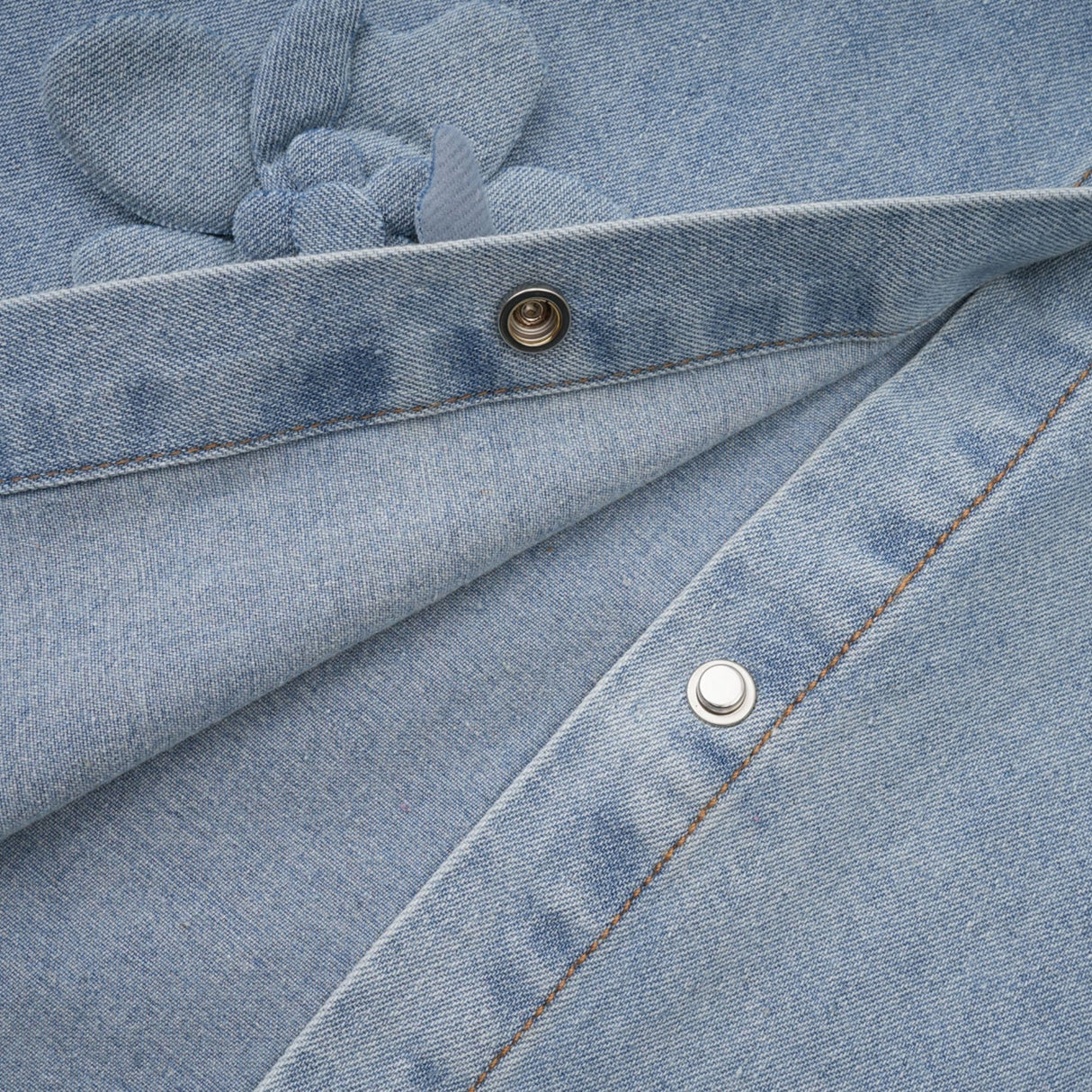 Sloan Denim Shirt with Floral Applique