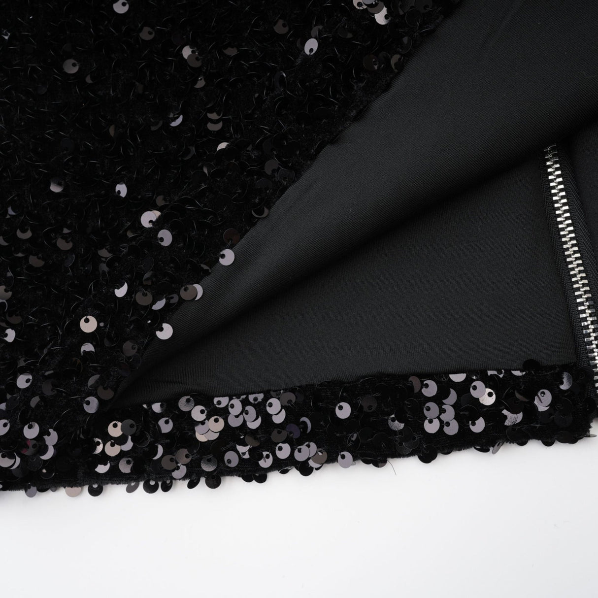 Sloan Dress Black Sequin Crystal Embellished Off - Shoulder Mini