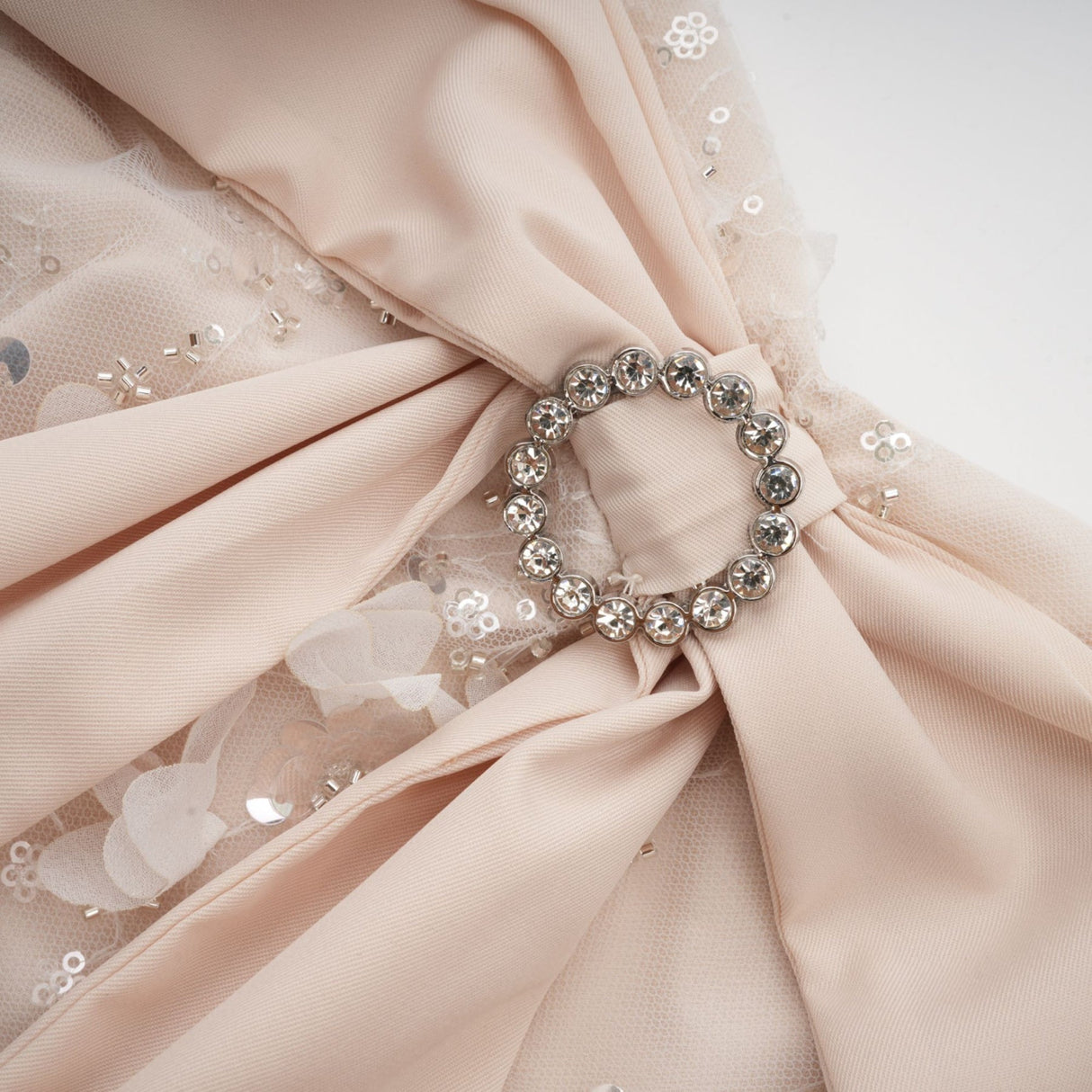 Sloan Sequin Mini Dress in Pink with Bowknot Detailing