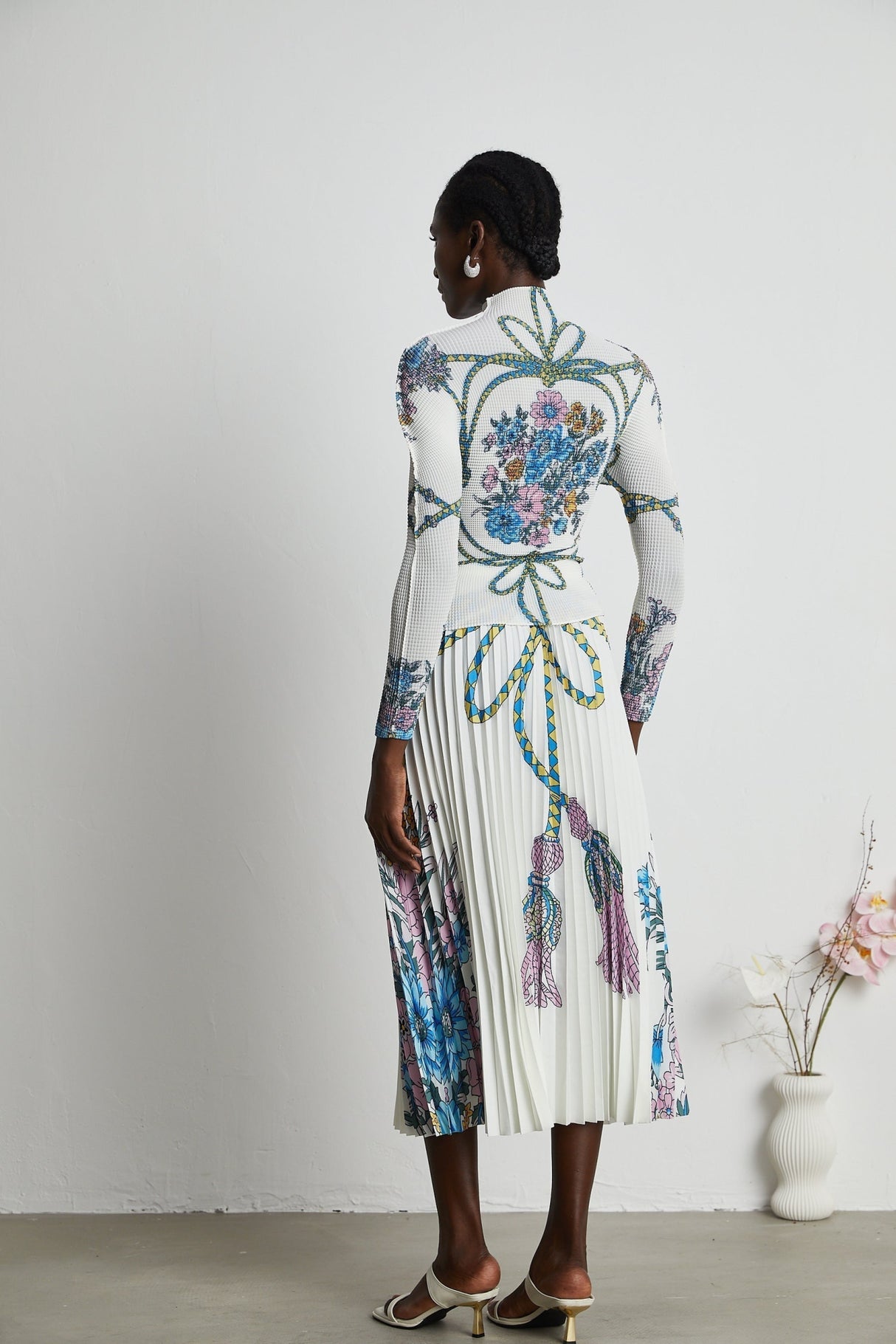 Sloan Skirt & Top Set Multicolor Pattern Print Knit