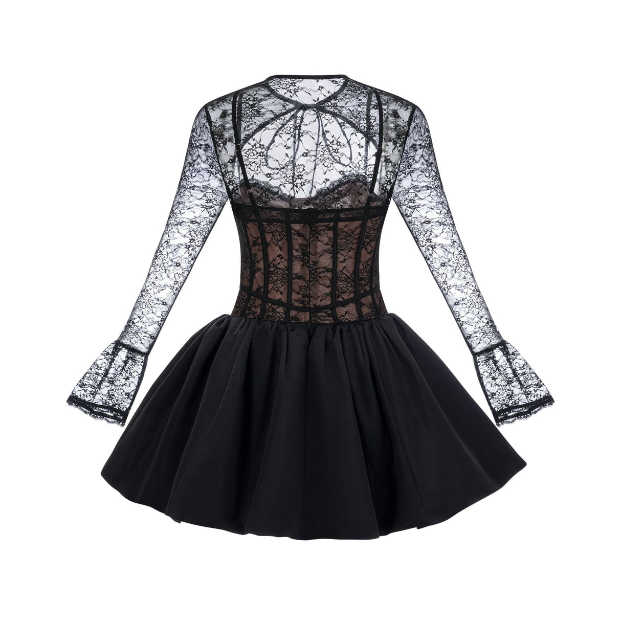 Sloan Vest & Dress Floral Lace Black Matching Set