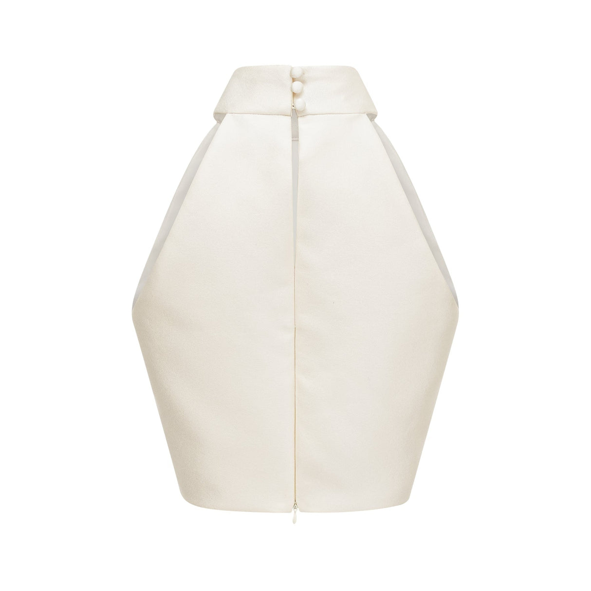 Sofia White Crystal - Embellished Top and Slit Skirt Set